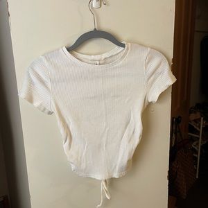 Ribbed Open-back Top